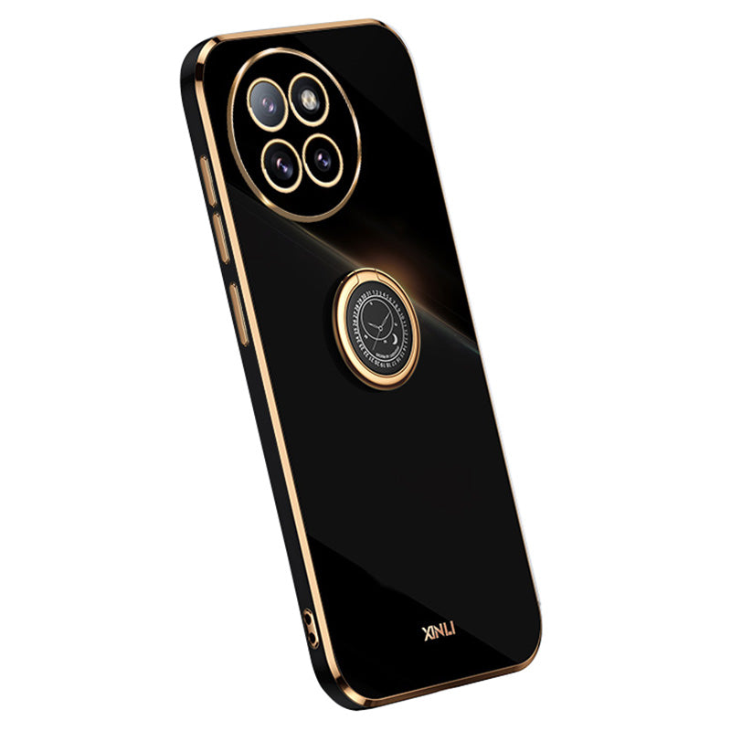 XINLI For Xiaomi Civi 4 Pro 5G Phone Cover Electroplating Frame Ring Kickstand Anti-drop TPU Case XINLI For Xiaomi Civi 4 Pro 5G Phone Cover Electroplating Frame Ring Kickstand Anti-drop TPU Case